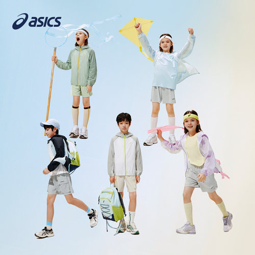 ASICS/亚瑟士儿童26夏新款UPF50+梭织防晒衣外套男女防晒服薄便服 - 图3