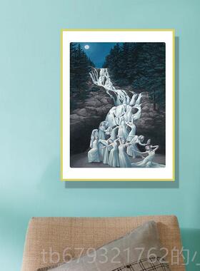 高档图心理饰室咨询室布置装挂挂画错觉图团体室沙盘减压画放松有