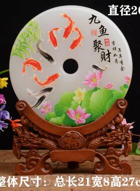 高档安扣摆件天然玉石平客开厅玄酒柜家居家装饰关品 乔迁新居业