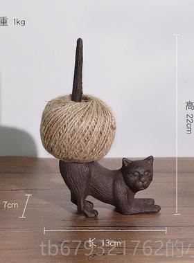 高档复古怀旧铸铁绕绳器摆件列 欧美式zak橱a线轴花园装饰品窗陈k