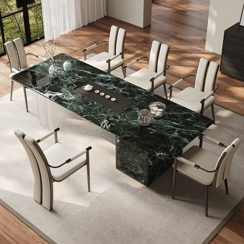 轻奢茶桌2025新款高级感家用办公室泡茶台大板普拉达绿奢石茶桌椅,淘宝优惠券,粉丝福利购,淘宝优惠卷