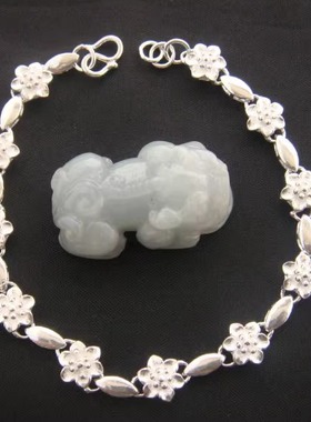 纯银韩版百合花精致手链