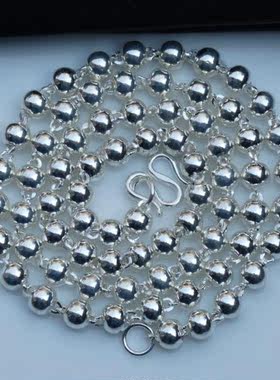 谢家银匠圆珠99银民族风项链