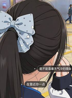 韩系波点蝴蝶结大肠圈显白百搭