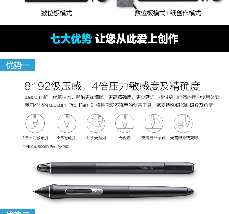 Wacom影拓Pro数位板PTH860大号无线绘图板 Intuos5 PTH851升级版-图1