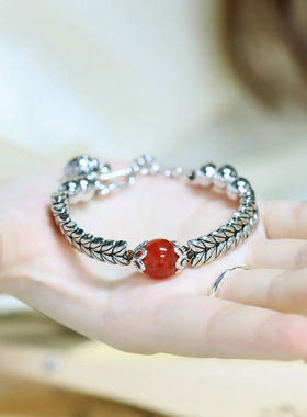 新中式国风麦穗手链女小众手串复古饰品送妈妈礼物古风饰品