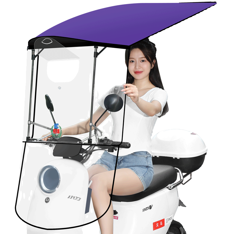 电动车车棚遮雨棚篷新款可折叠拆卸二轮电瓶摩托车挡风罩防雨一体 - 图3