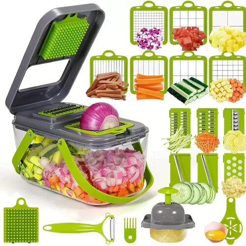 22-in-1 Pro Food Chopper Vegetable Spiralizer Fruit Slicer - 图2