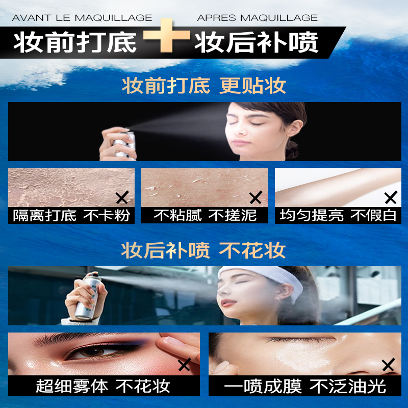 iLab艾莱博防晒小银瓶喷雾(提亮去黄)50+++80ml旅行装便携防晒霜