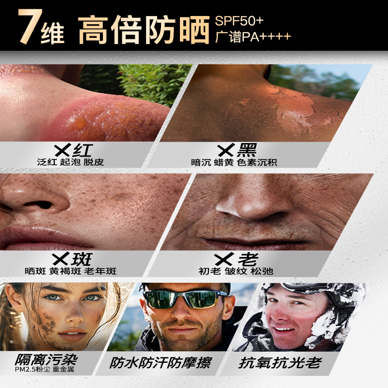 iLab艾莱博物理防晒小银管(抗氧抗光老)精华霜50+++