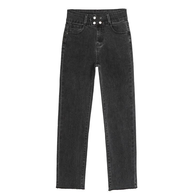 灰色直筒宽松九分百搭显瘦牛仔裤 鑫豪霸牛仔裤
