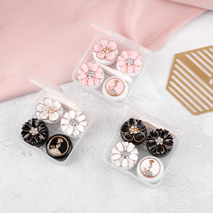 闪靓隐形眼镜伴侣盒安娜苏2付装多付装日韩美瞳收纳盒SL