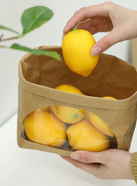 仿真柠檬枝摆件样板间玄关花瓶