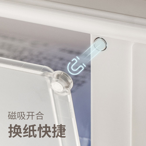 懒角落洗脸巾收纳盒壁挂式一次性洁面纸巾化妆棉卫生间厕所置物架 - 图2