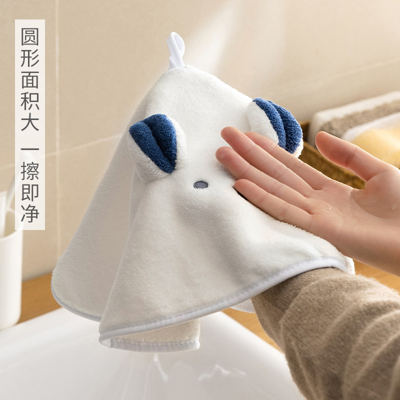 懒角落擦手巾挂式可爱家用卫生间擦手洗手毛巾吸水速干卡通擦手布_虎窝淘