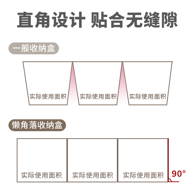 懒角落抽屉收纳盒分隔内置厨房分格整理盒橱柜化妆品餐具分隔板 - 图1