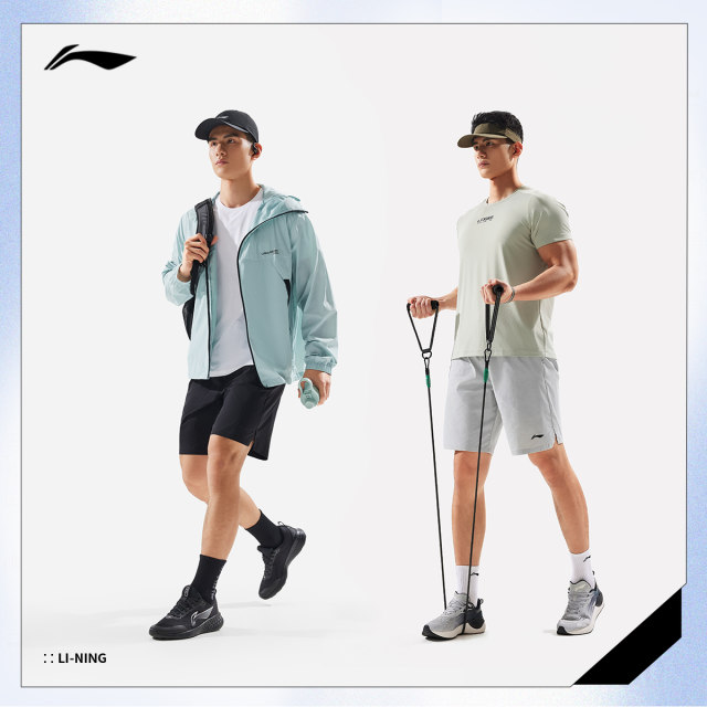 Li Ning ສັ້ນຊຸດກິລາສັ້ນຜູ້ຊາຍໄວແຫ້ງໄວ