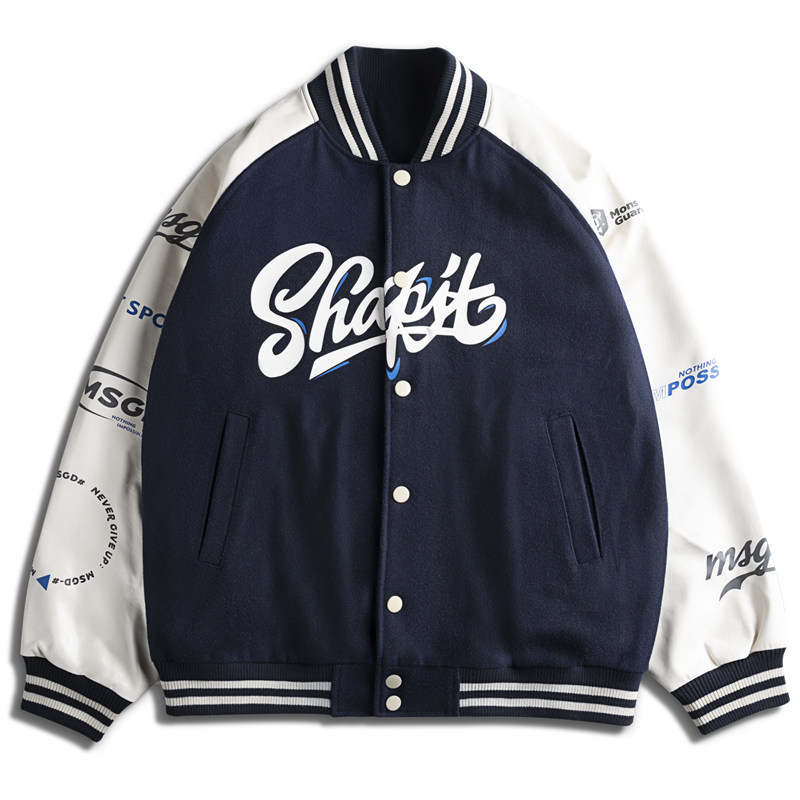 Monster Guardians美式棒球服皮袖外套男女情侣款运动宽松夹克潮,淘宝优惠券,粉丝福利购,淘宝优惠卷