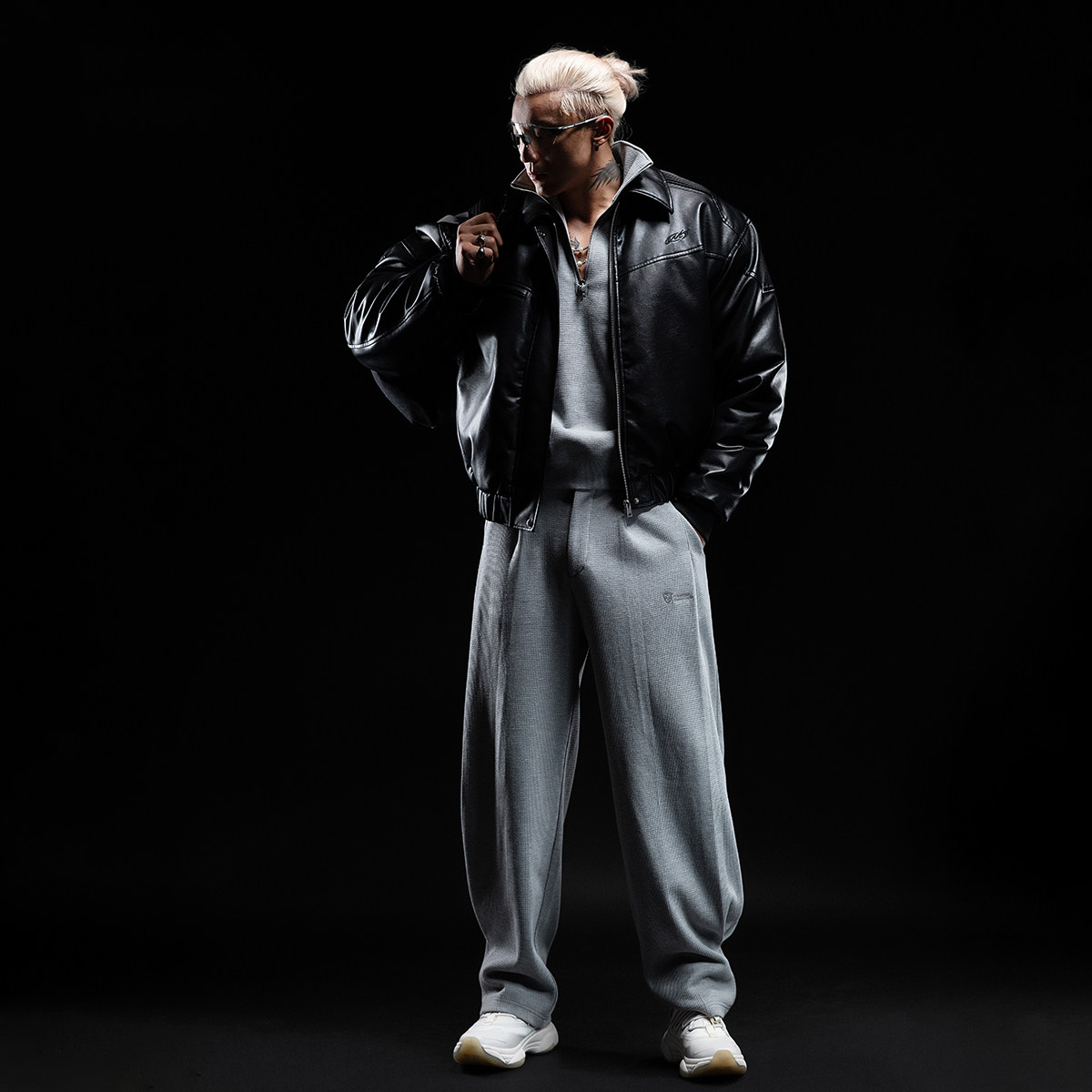 Monster Guardians暗夜系列男子秋冬美式休闲短款仿貂毛皮衣外套 - 图3