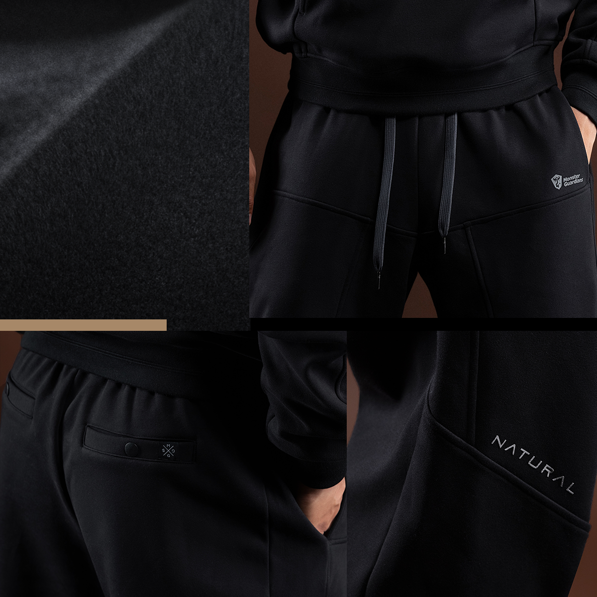 Monster Guardians N系列男子秋冬抓绒保暖运动束脚卫裤休闲长裤,淘宝优惠券,粉丝福利购,淘宝优惠卷