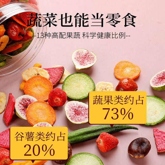 Comprehensive assorted dehydrated ready-to-eat bagged fruit and vegetable crisps