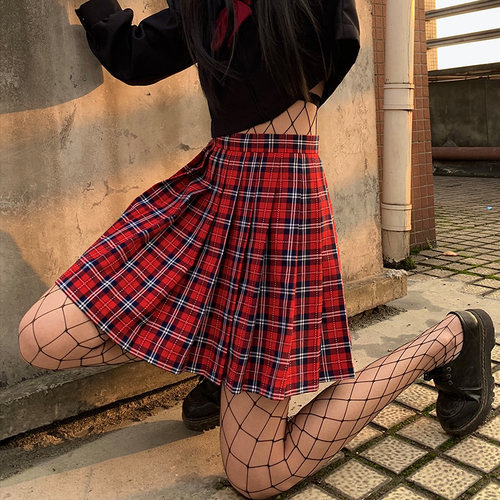 夜间教习室渔网袜白色jk丝袜女春款薄款黑色ins黑丝大网格袜子 - 图1