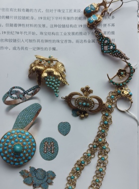 直播绿松展示图片，古董首饰古董珠宝收藏类珠宝，拍下直发图片