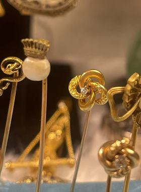 古董帽针维多利亚时期爱德华时期装饰艺术时期直播展示拍前问细节