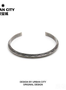 高档印度式民族风格覆古日风格图雕刻图腾案古男女情侣潮银牌钛钢