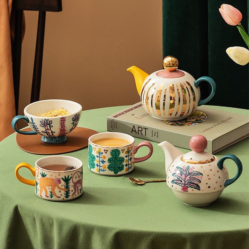 Tlife·Cailing·茶壶泡茶壶套装家用手绘英式田园陶瓷|彩灵-图2