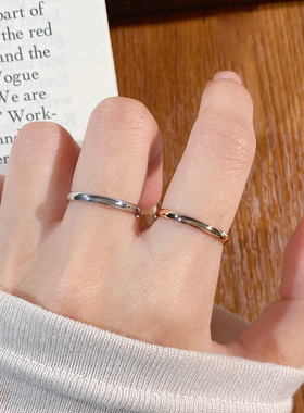 窄版素圈小指女戒关节
