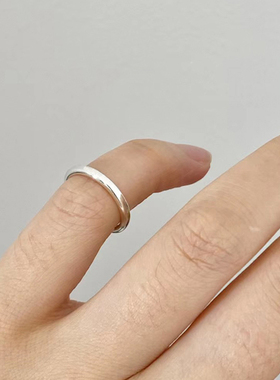 精致单钻素圈戒指可尾戒2号3码