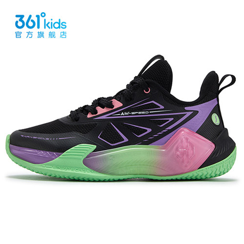 361童鞋男童系带篮球鞋儿童透气耐磨运动鞋秋季青少年鞋K72531106 - 图0