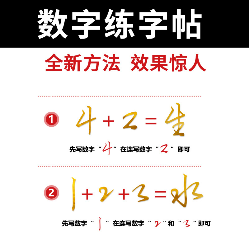 数字练字帖成年数字化练字法行书密码凹槽硬笔书法练字本练习行楷神器大学生霸气男生手写女生字体漂亮成人大气行草字临摹钢笔字帖 - 图0