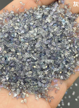 幻彩玻璃碎钻手工国风大王扇材料