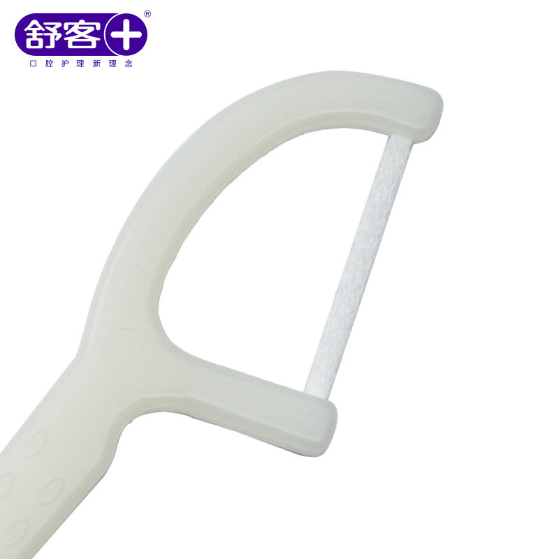 舒客50支*洁齿剔牙弓形盒装牙线棒 智狐居家日用牙线/牙线棒