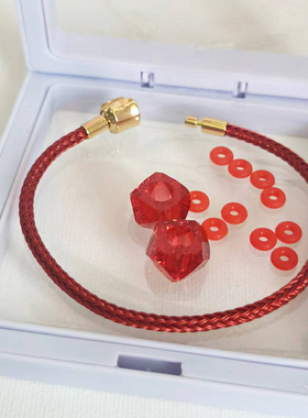 情侣马卡龙色钢丝编织手链