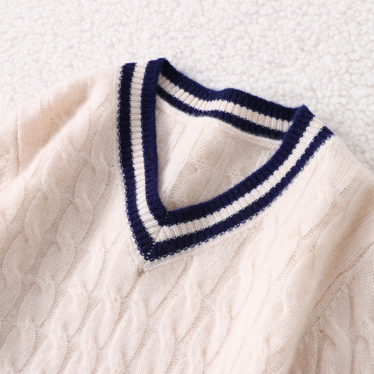 冬季100%羊毛衫儿童V领加厚毛衣男全羊毛针织打底衫保暖中大童装,淘宝优惠券,粉丝福利购,淘宝优惠卷