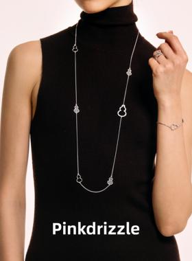 Pinkdrizzle百福葫芦可拆卸手链项链复古多戴毛衣链