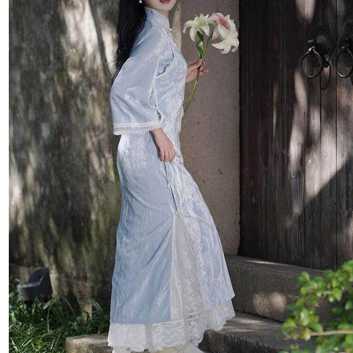 旗袍内搭衬裙蕾丝半身裙松紧复古百搭旗袍秋冬搭配打底遮胯显瘦,淘宝优惠券,粉丝福利购,淘宝优惠卷