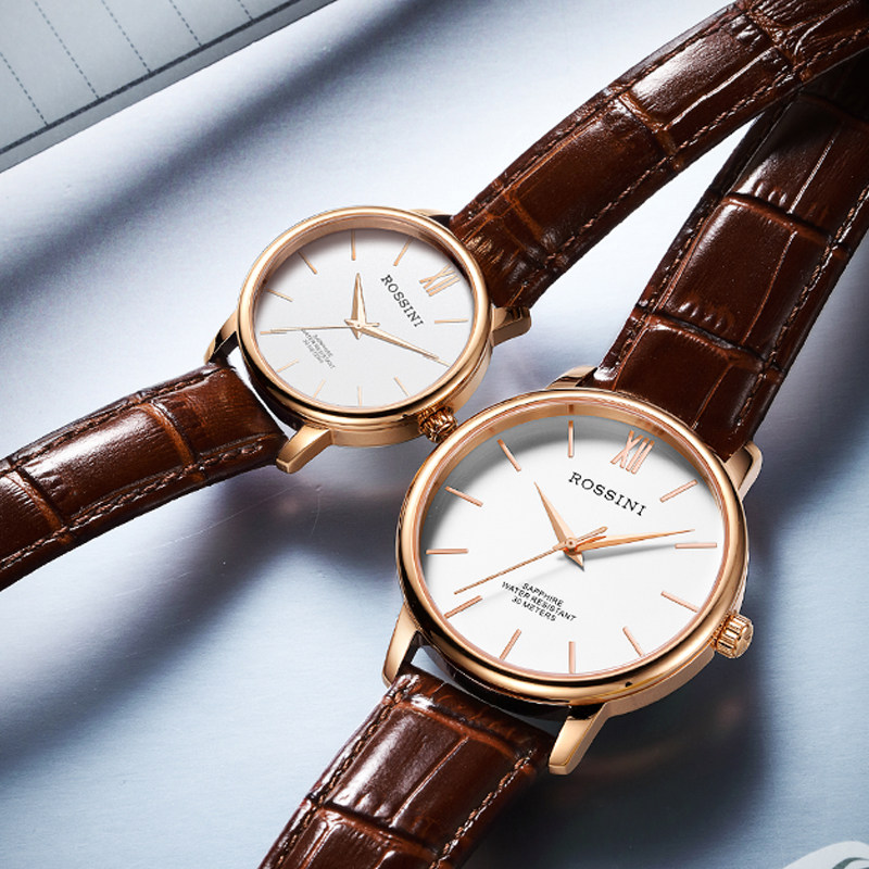 罗西尼手表男学生潮流石英表正品防水皮带休闲男表男士手表519903