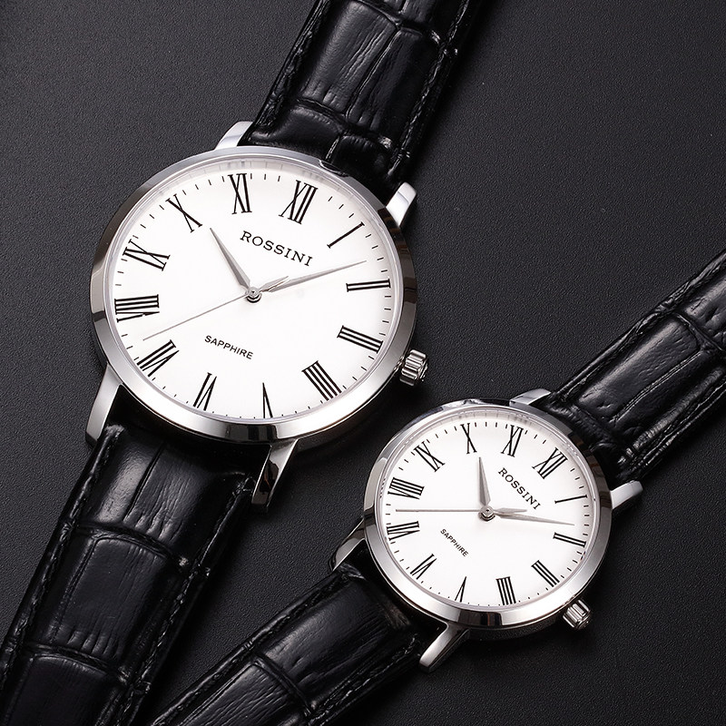 罗西尼手表男启迪系列正品男士手表简约休闲石英情侣表男表519907