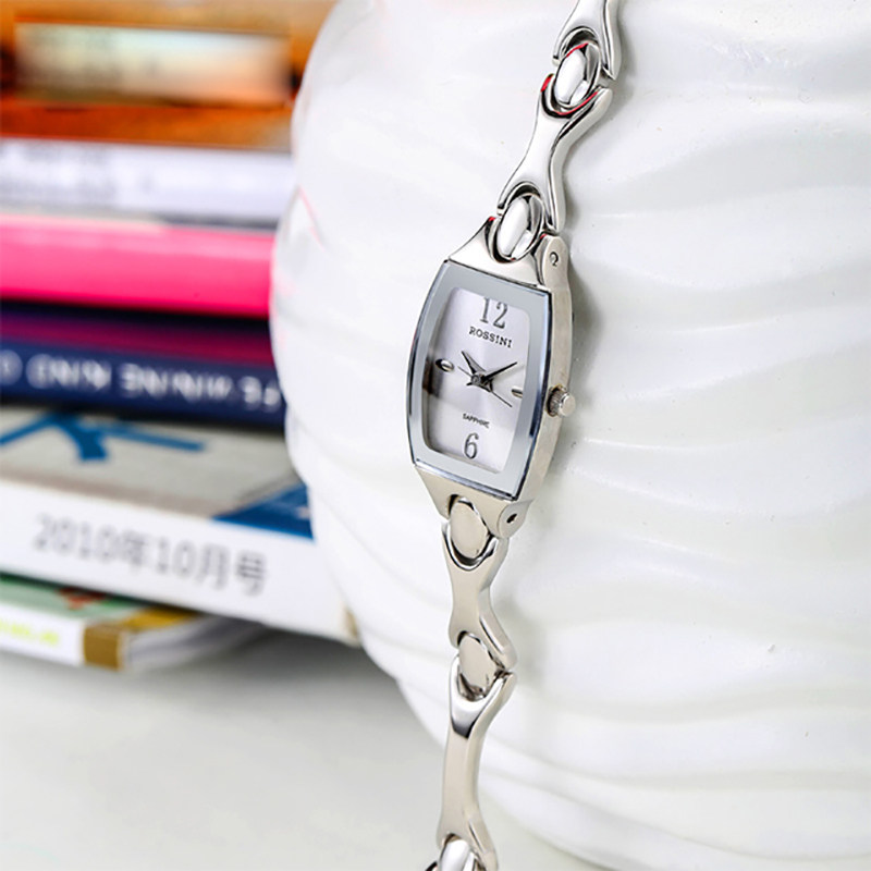 罗西尼手表女小表盘石英表简约小巧女表手链表方形女士手表1260