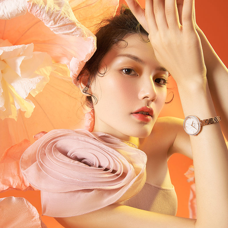 罗西尼女3d浮雕彩妆ins风国潮女 罗西尼珠海国产腕表