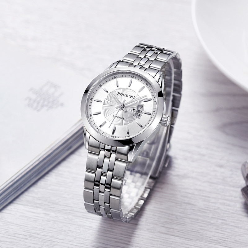罗西尼手表男时尚潮流简约钢带学生石英表防水商务男士腕表514631