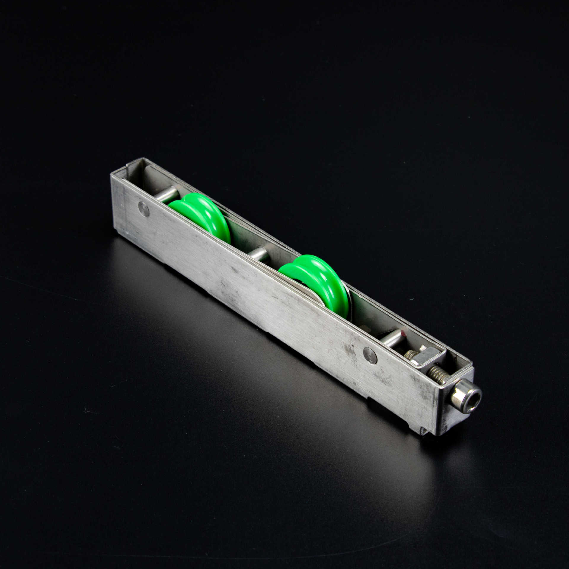 中空推拉门滑轮 不锈钢移门两轮地轮重型长条轮 门窗五金配件