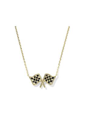 代购Kendra Scott饰品女士项链精致潮流个性轻盈黑白格纹