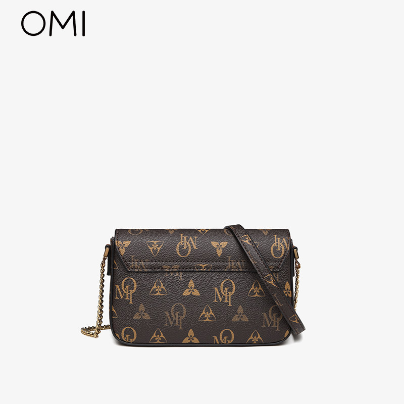 欧米2022新款潮秋冬小众老花斜挎包 omi欧米科贸女士包袋