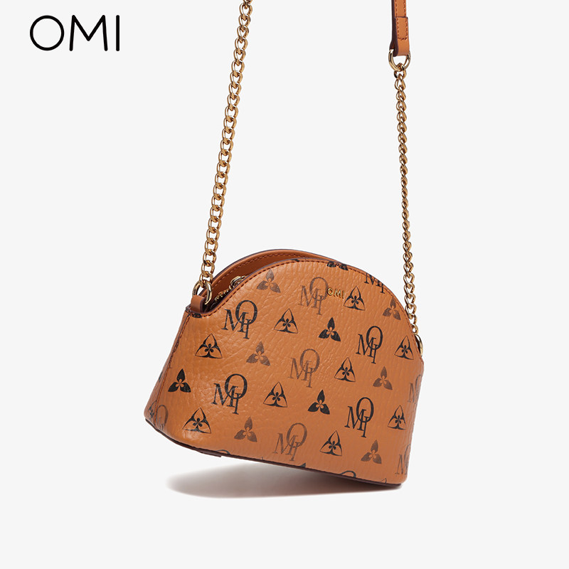 欧米2022新款复古百搭老花斜挎包 omi欧米科贸女士包袋