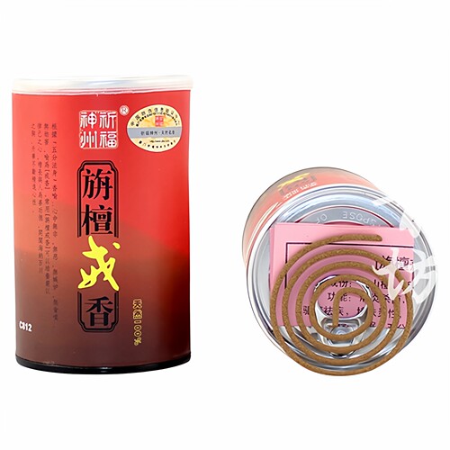 祈福神州旃檀戒香檀香2小时盘香天然寺庙家用供佛香办公净化正品 - 图1